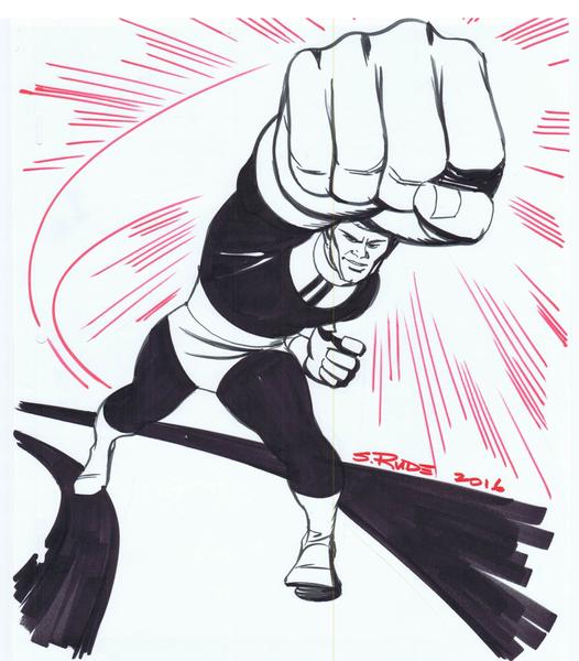 526x600 Meteor Man Now On Auction! Steve Rude Art - Meteor Sketch