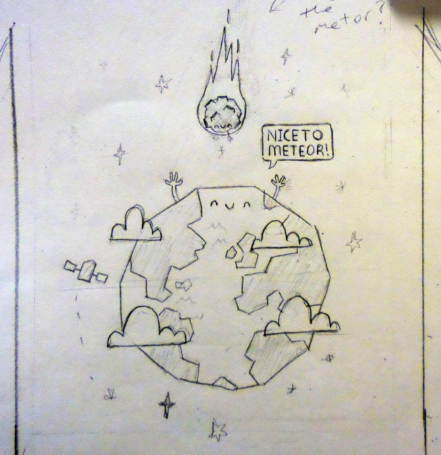 1453x1500 Nice To Meteor T Shirt Design Illustration - Meteor Sketch