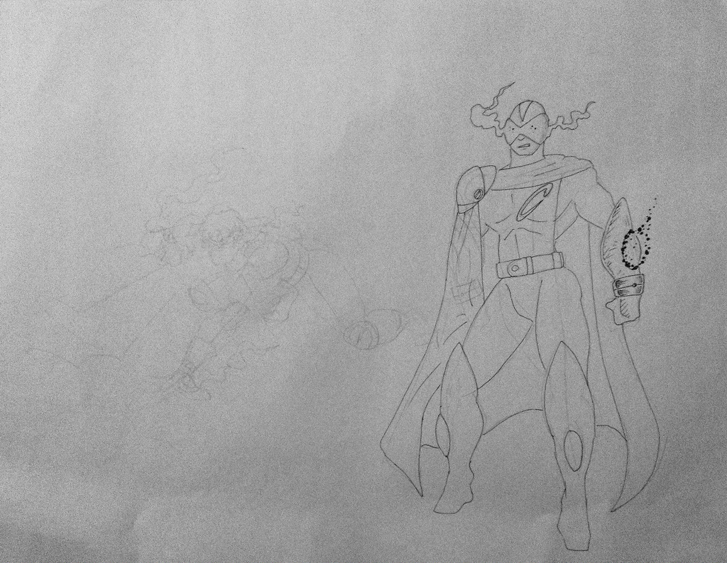 1024x794 Pencil Sketch Meteor Man And Comet Man Another Sketch - Meteor Sketch