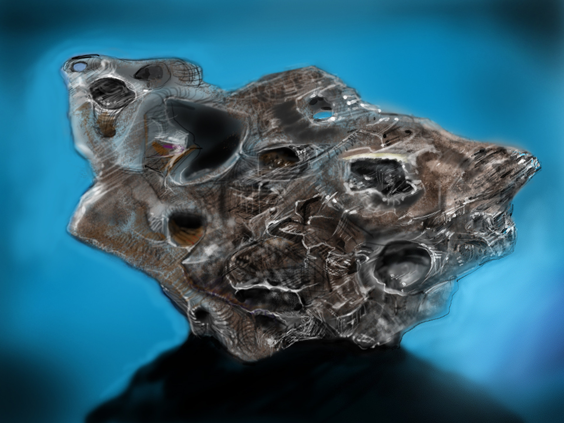 1920x1440 David Isaac Herman - Meteor Sketch