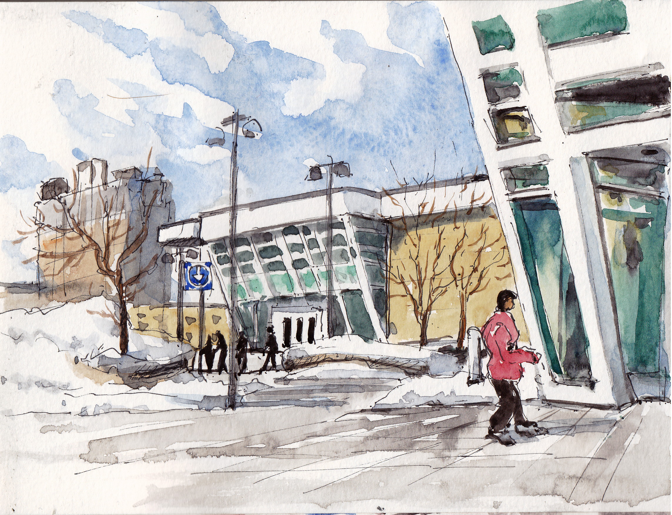 2286x1752 Metro Station Sketch Challenge Le Du Croquis Au - Metro Sketch