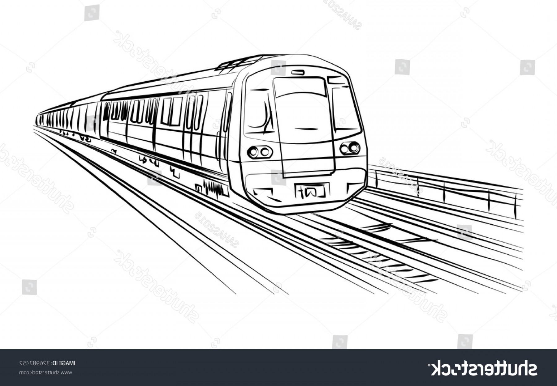 seeing a train sketch