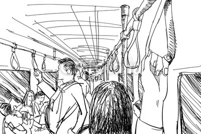 400x267 People In Metro Cartoon Sketch Buy Photos Ap Images Detailview - Metro Sketch