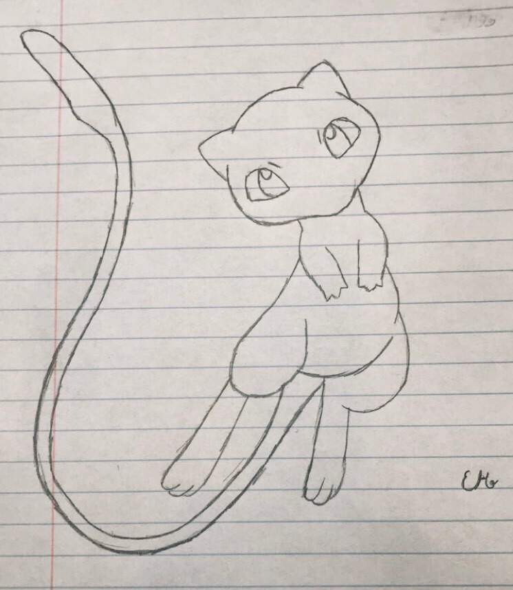 Mew Sketch at PaintingValley.com | Explore collection of Mew Sketch