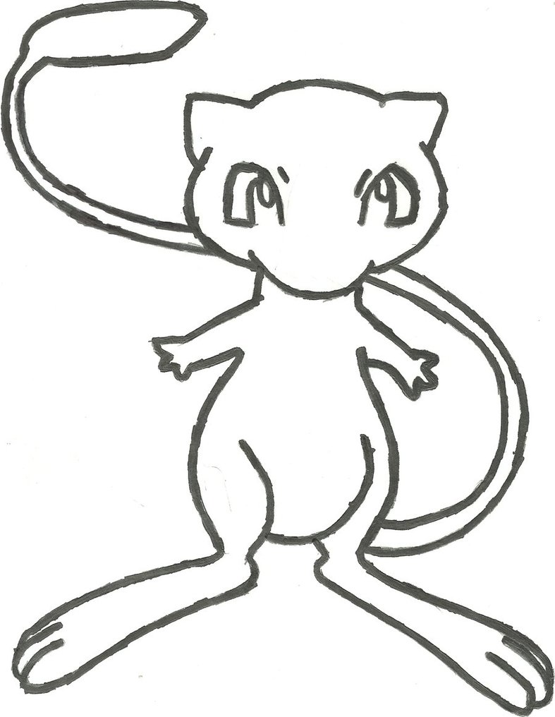 787x1016 Mew Sketch By Coolman666 - Mew Sketch