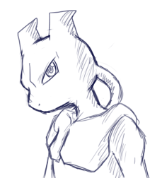 229x252 Mewtwo - Mewtwo Sketch