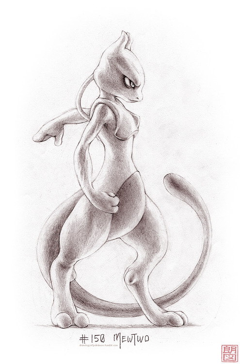 495x750 Mewtwo Sketch Mew2 - Mewtwo Sketch