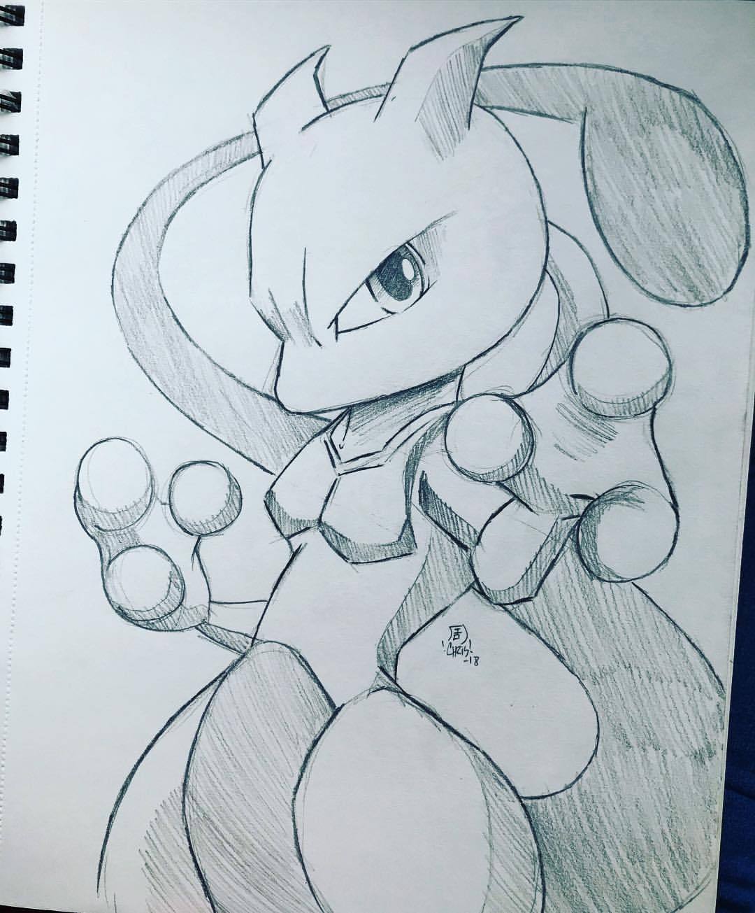 1080x1305 Mistajonz - Mewtwo Sketch