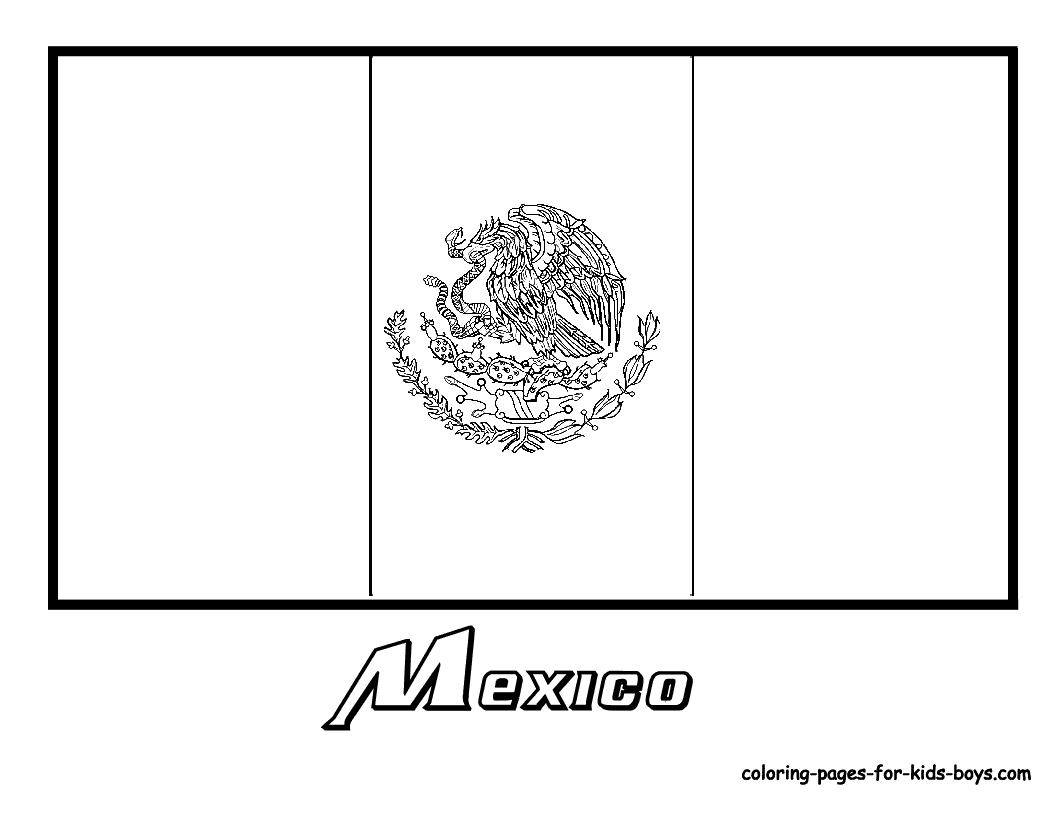 Mexican Flag Sketch at PaintingValley.com | Explore collection of ...