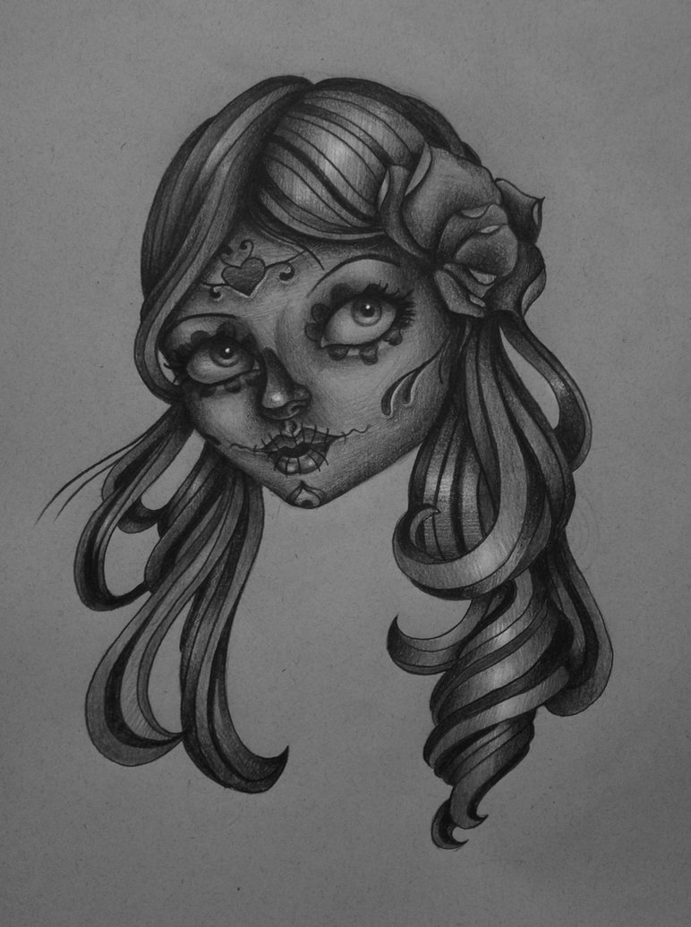 Mexican Girl Sketch at PaintingValley.com | Explore collection of ...