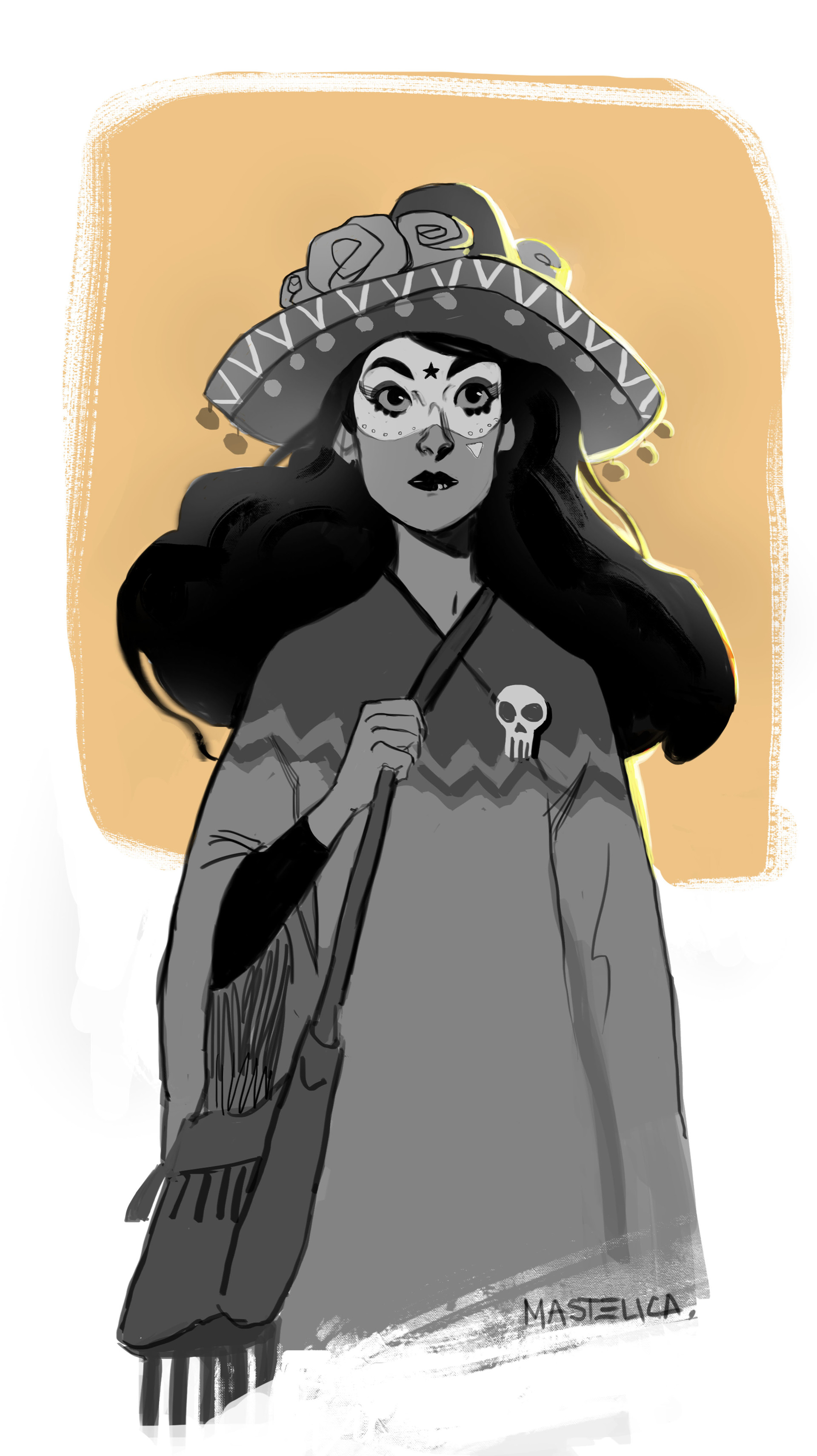 1920x3422 Milica Mastelica - Mexican Girl Sketch