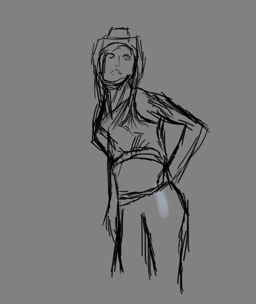 500x595 Prabha Karan - Mexican Girl Sketch