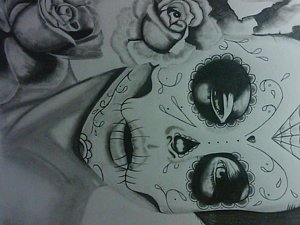 300x225 Mexican Art Drawings Fine Art America - Mexican Girl Sketch