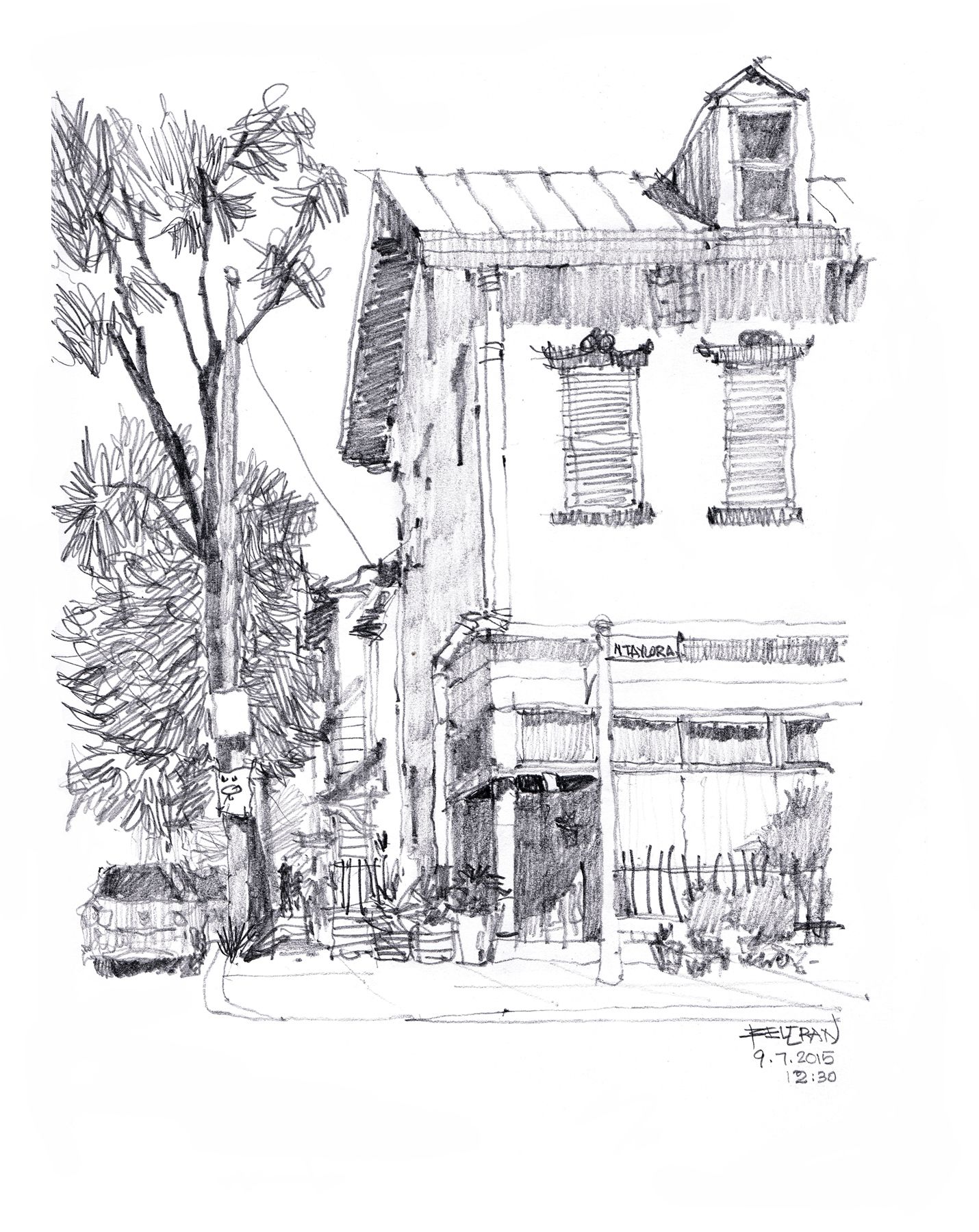 1430x1800 Mexican War Streets, Pittsburgh North Side. Sketch By Victor - Mexican Sketches