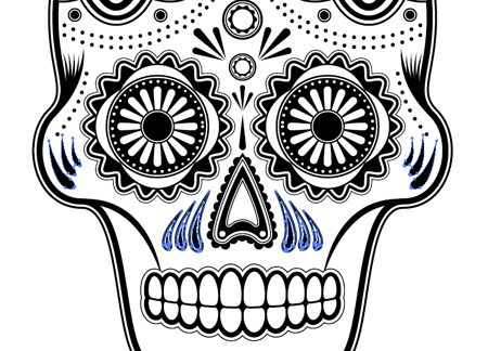 450x324 How To Create A Detailed Vector Sugar Skull Illustration - Mexican Skull Sketch