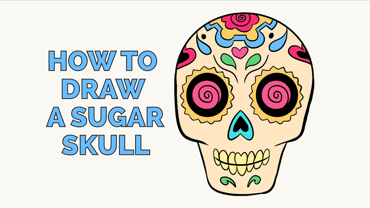 1280x720 How To Draw A Sugar Skull - Mexican Skull Sketch