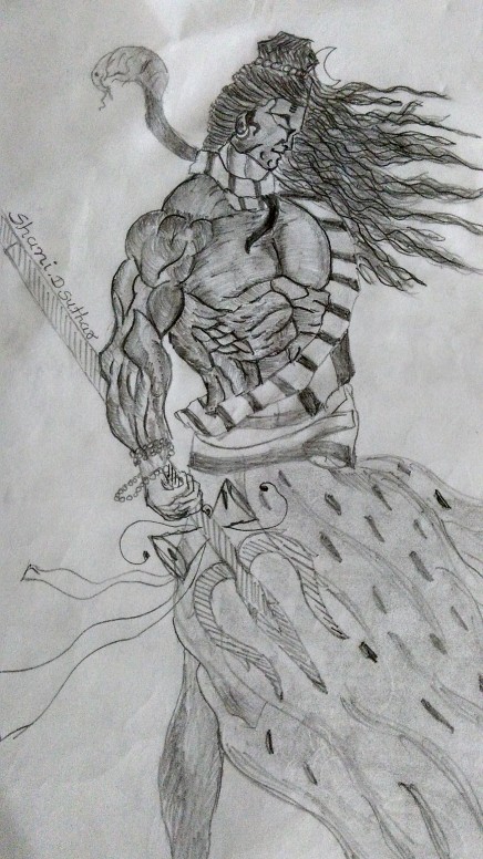 436x776 Majestic Sketch Of Mahadev Drawing By Me, Please Comment - Mi Sketch