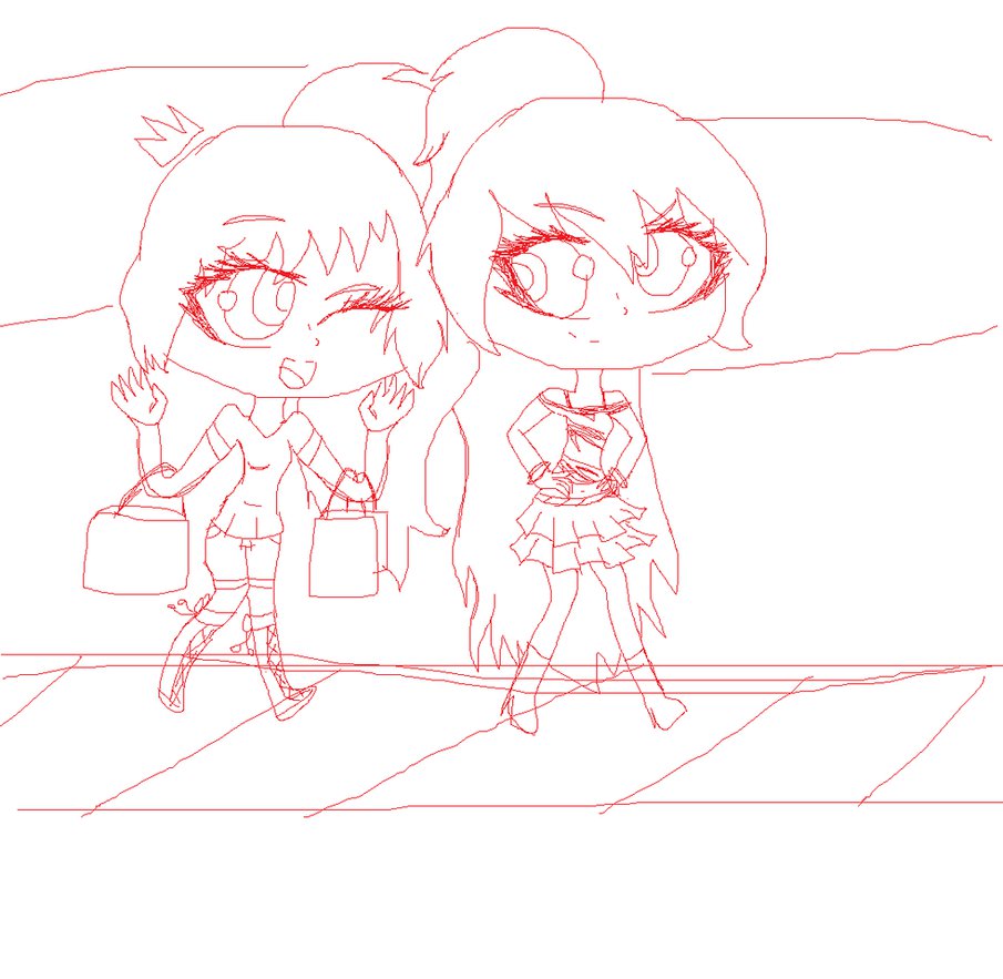905x883 Collab Sketch~ Jessica And Mi San In Anime Chibi By Puffy Ppg - Mi Sketch