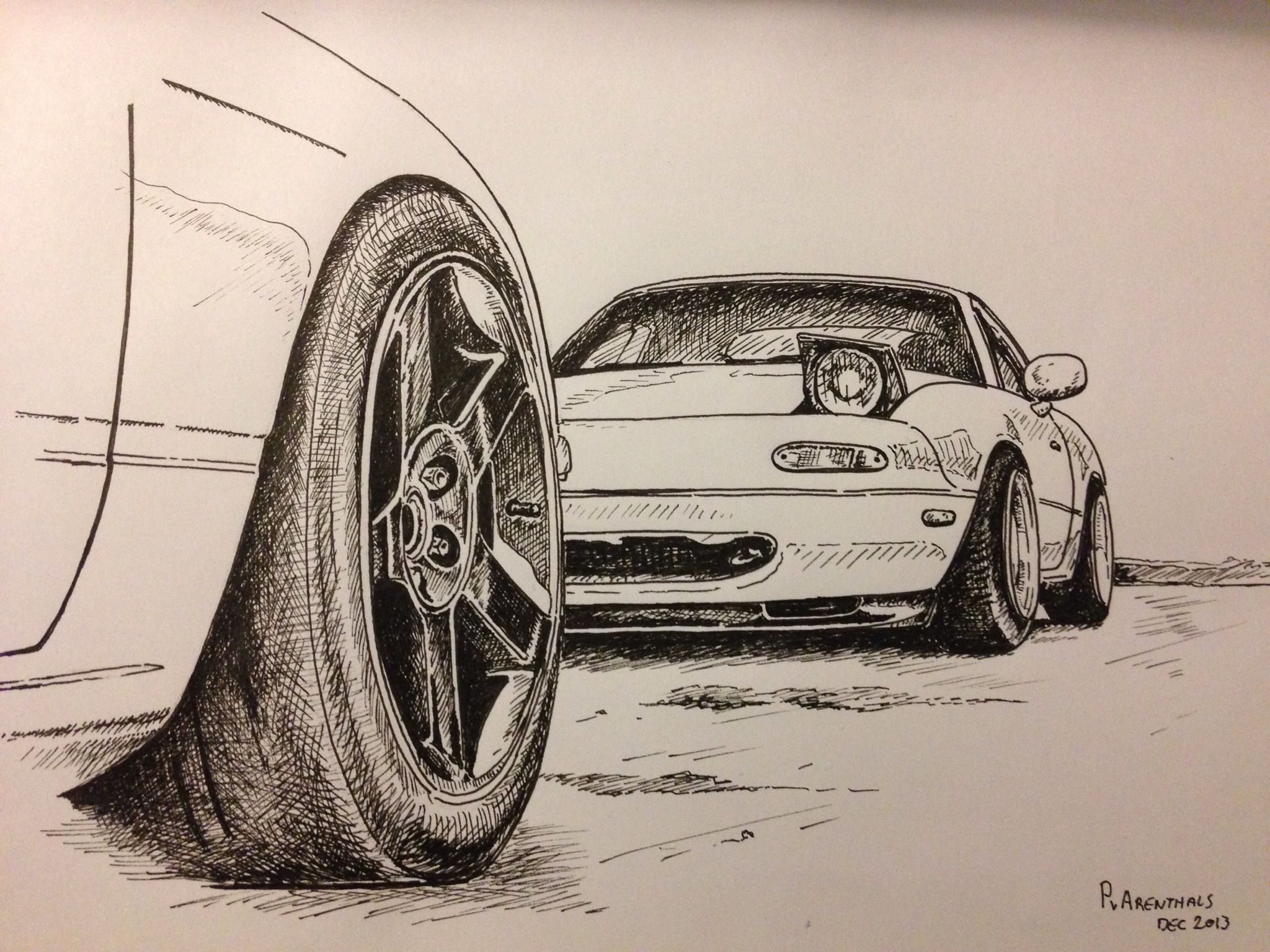 Miata Sketch at PaintingValley.com | Explore collection of Miata Sketch