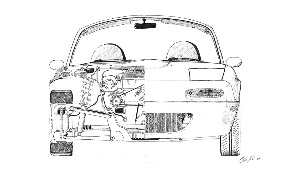 Miata Sketch at PaintingValley.com | Explore collection of Miata Sketch