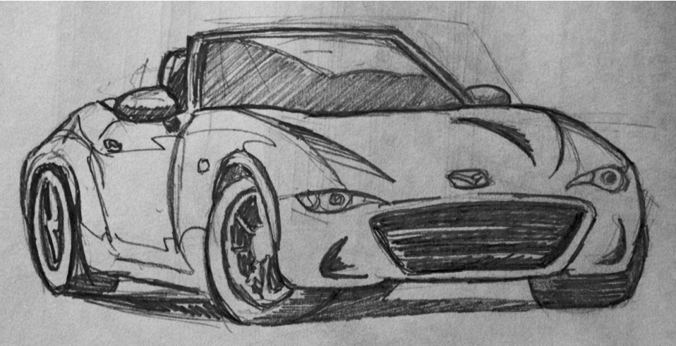 958x491 Scott Sackett Blog 2016 Mazda Miata From My Sketchbook. After - Miata Sketch