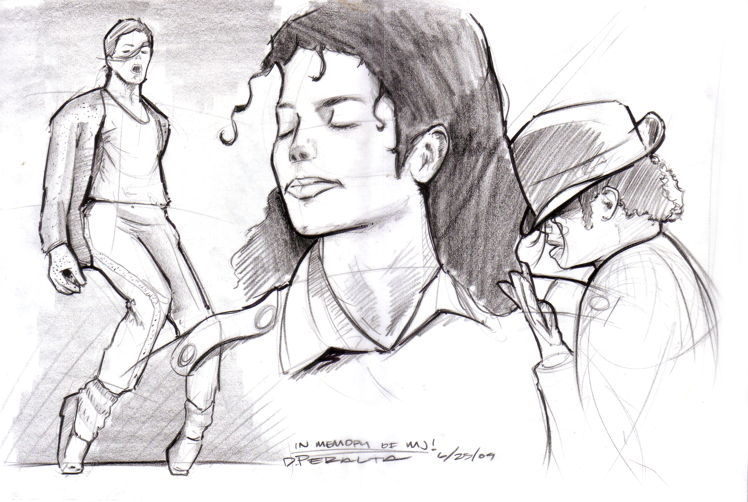 2445x1641 In Memory Of Michael Jackson Lineweights - Michael Jackson Dancing Sketch