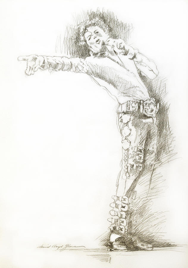 632x900 Michael Jackson Live Drawing By David Lloyd Glover - Michael Jackson Dancing Sketch