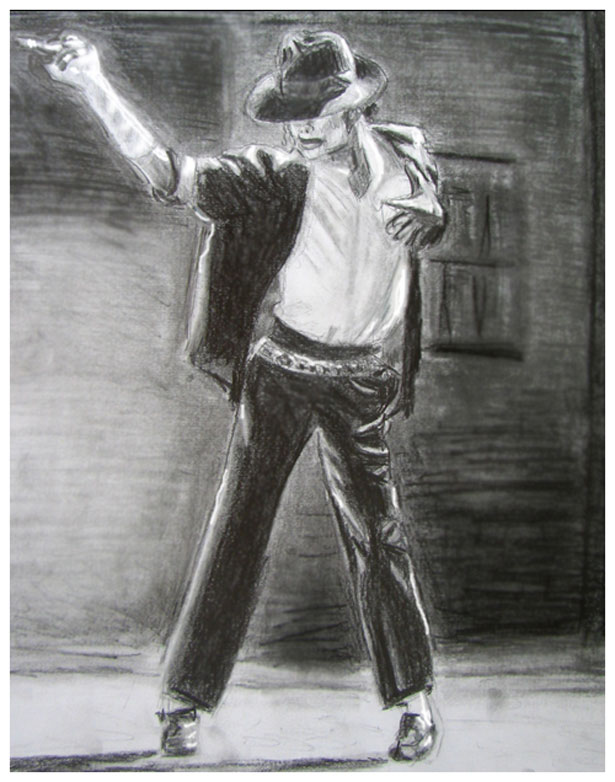 615x782 Michael Jackson - Michael Jackson Dancing Sketch
