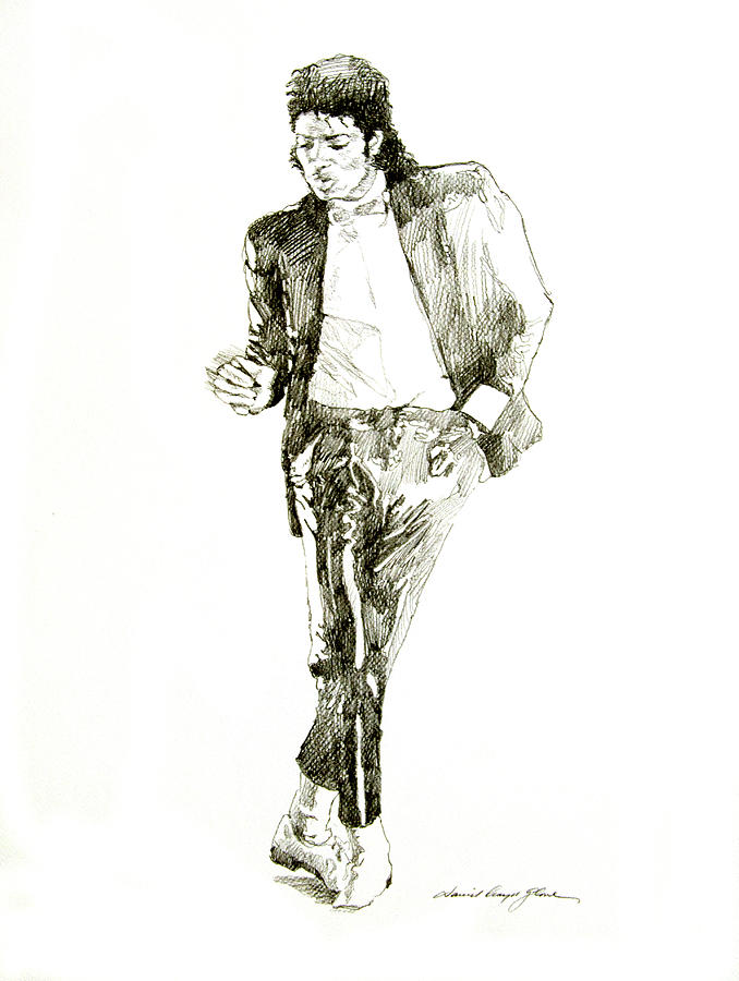 678x900 Michael Jackson Billy Jean Drawing By David Lloyd Glover - Michael Jackson Sketch