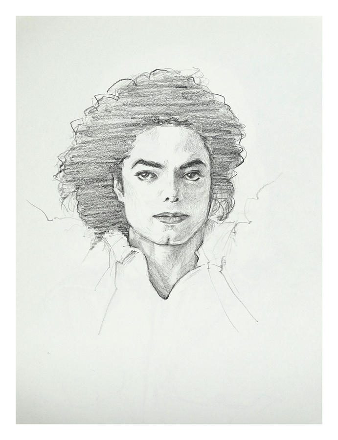 691x900 Michael Jackson Ghost Drawing By Hitomi Osanai - Michael Jackson Sketch
