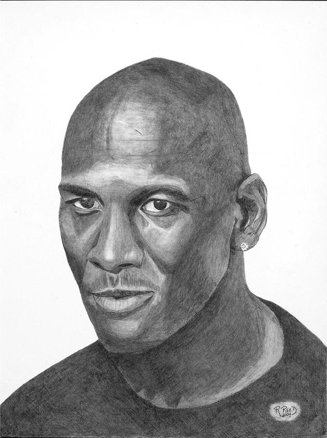 671x900 Michael Jordan Drawing By Randy Reed - Michael Jordan Sketch
