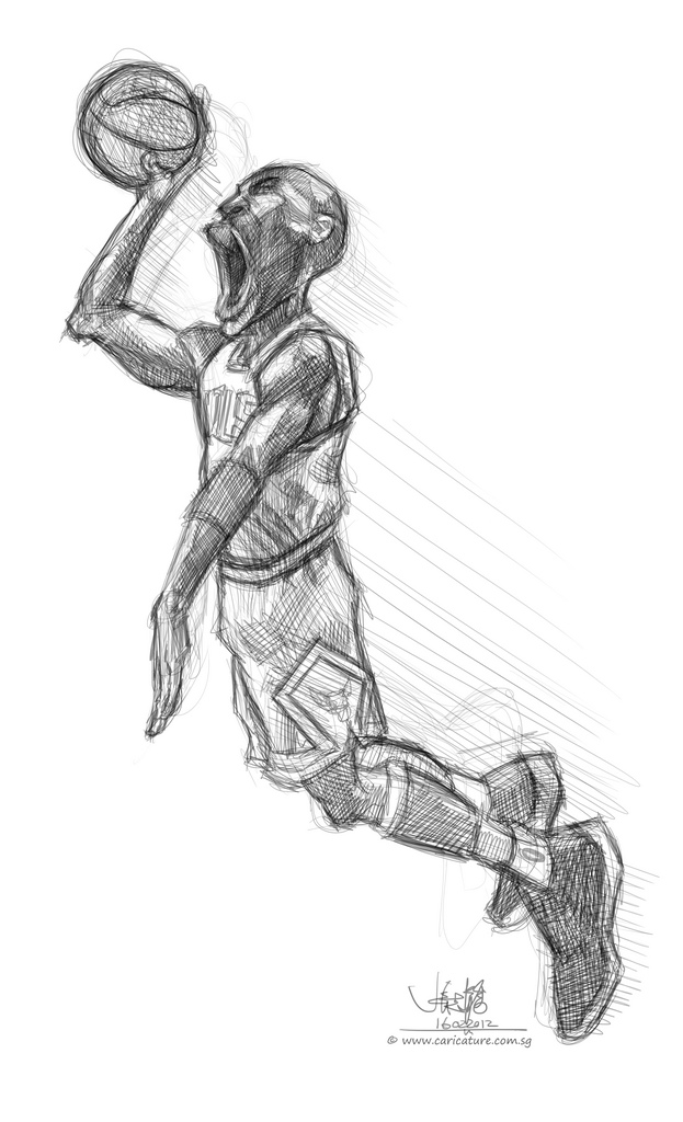 623x1024 Digital Caricature Sketches Of Michael Jordan - Michael Jordan Sketch