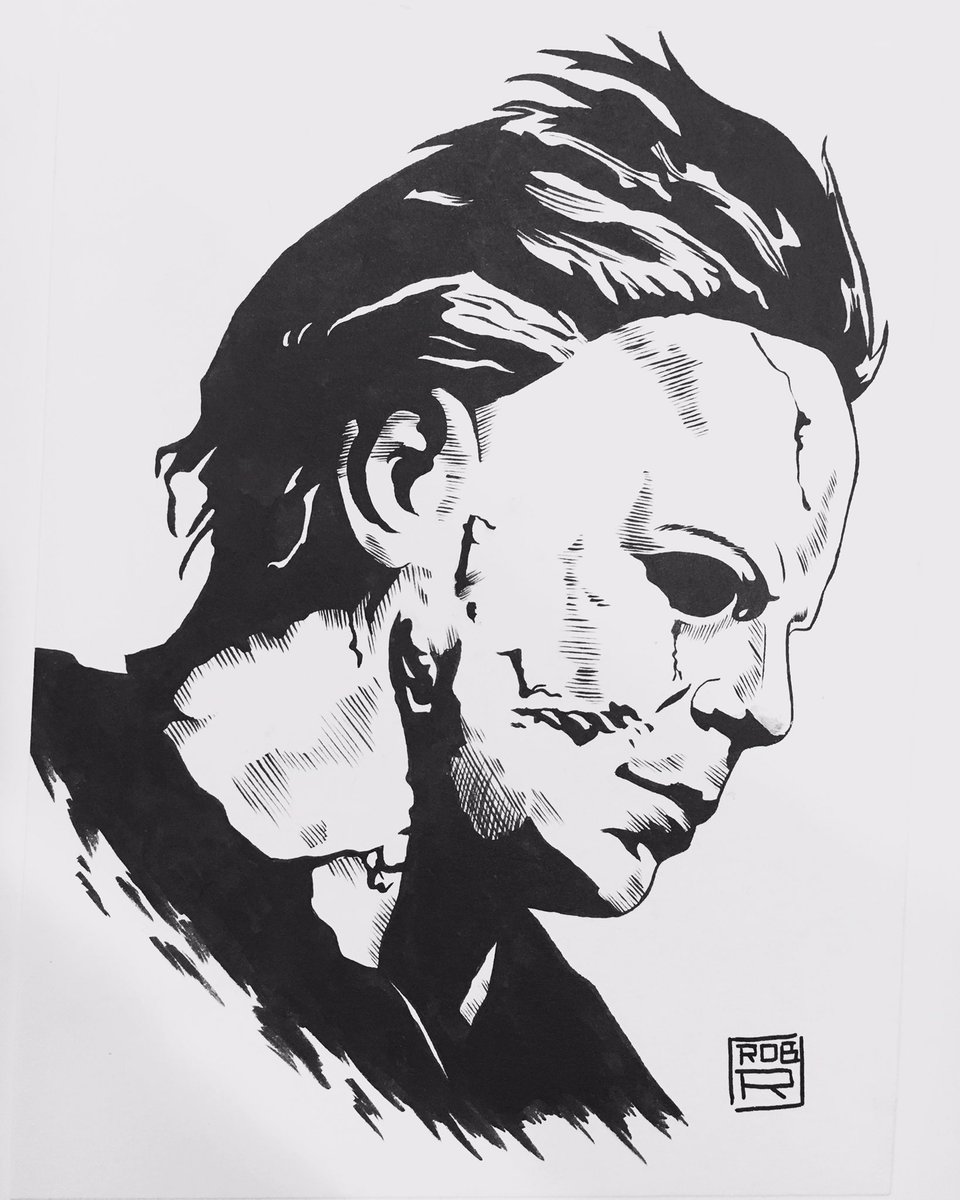 Michael Myers Sketch at PaintingValley.com | Explore collection of