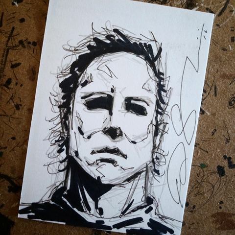 Michael Myers Sketch at PaintingValley.com | Explore collection of ...