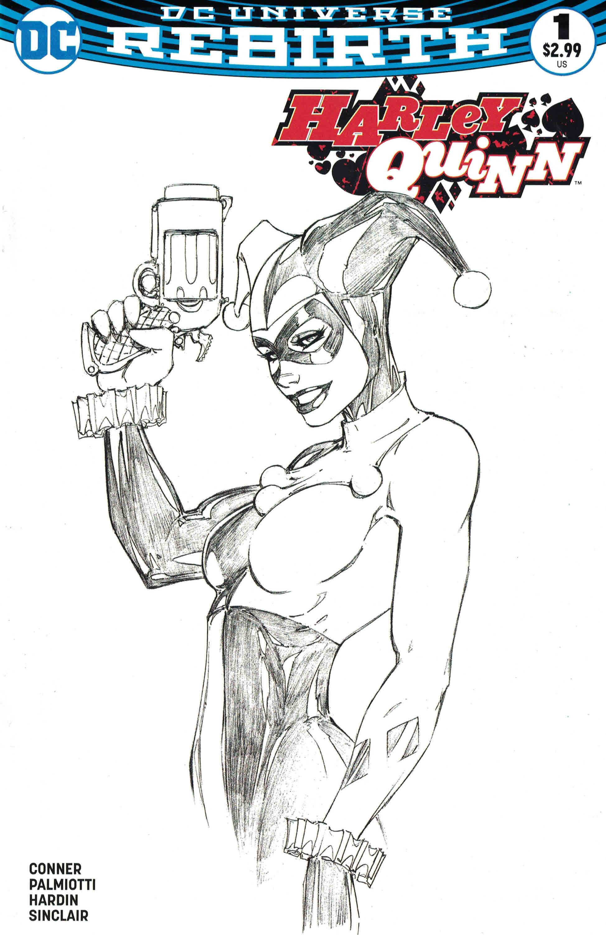 1947x3001 Harley Quinn - Michael Turner Sketch