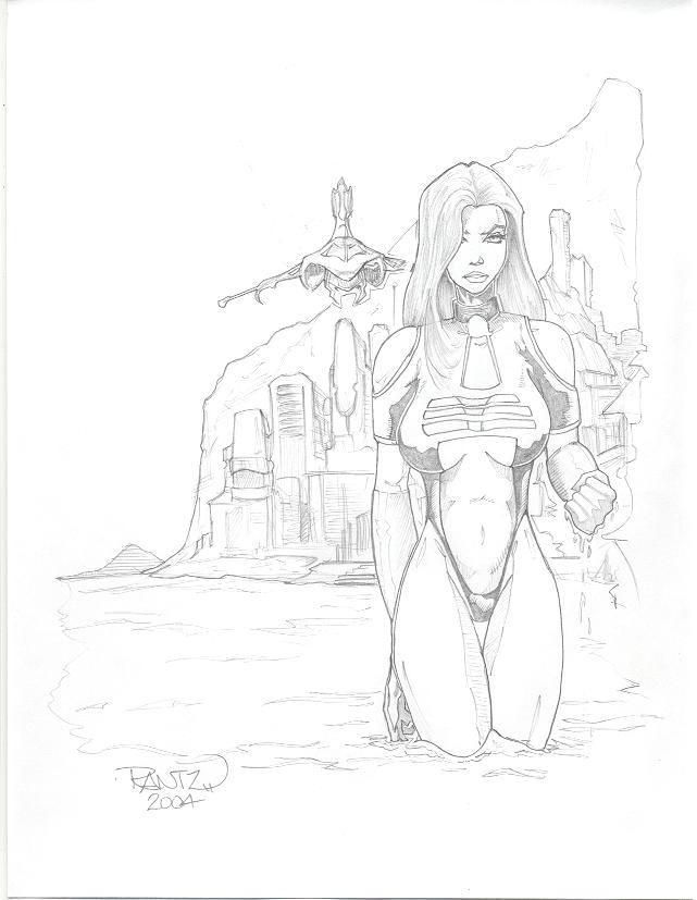 641x827 Michael Turner Ish Drawing By Rantz - Michael Turner Sketch