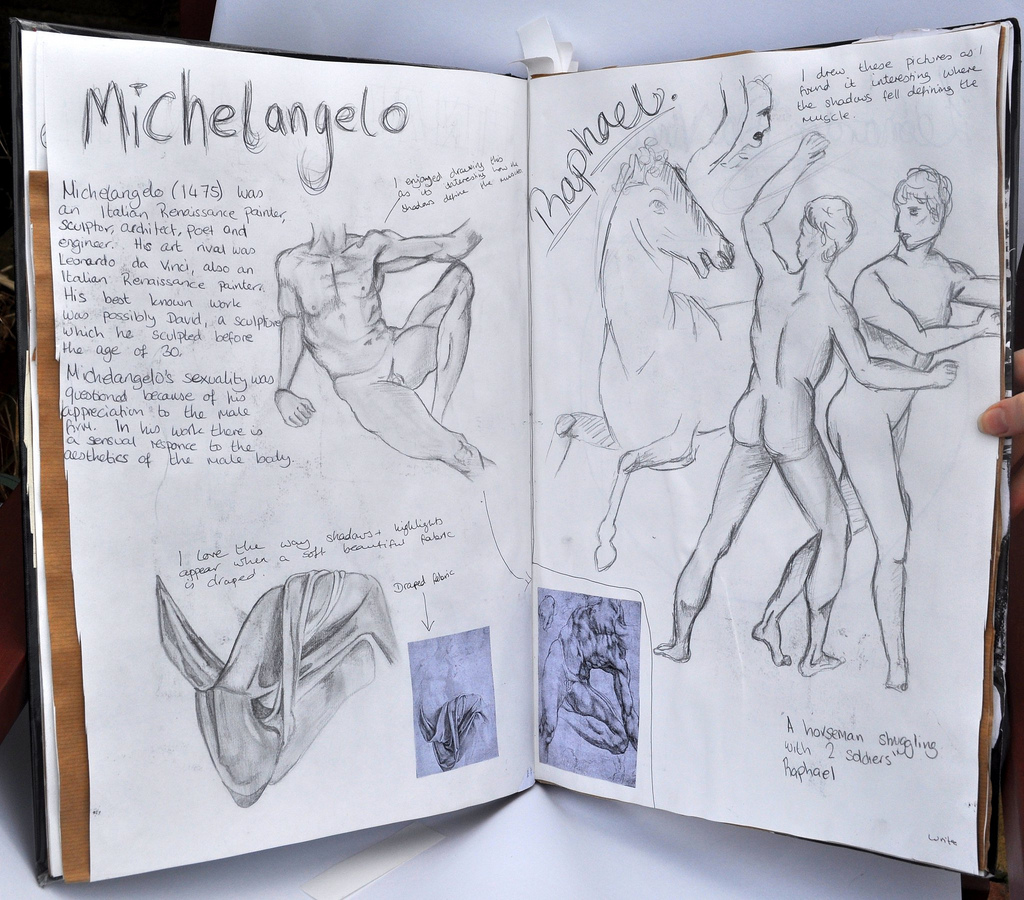1024x900 Sketchbook Research - Michelangelo Sketch Book
