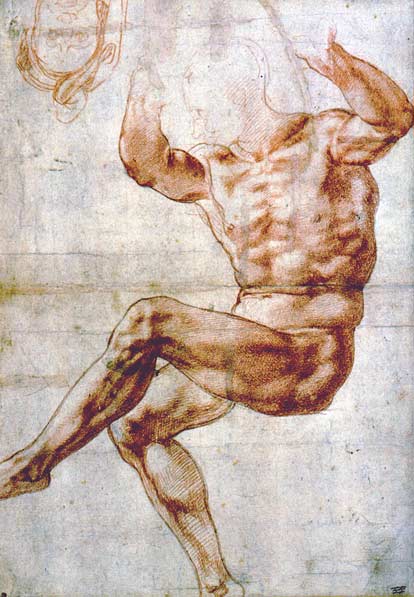 414x597 Michelangelo Buonarroti Master Drawings From The Cleveland - Michelangelo Sketches