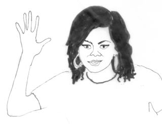 320x245 Michelle Obama, Super Popular 1 Perfectionist 1st Lady - Michelle Obama Sketch