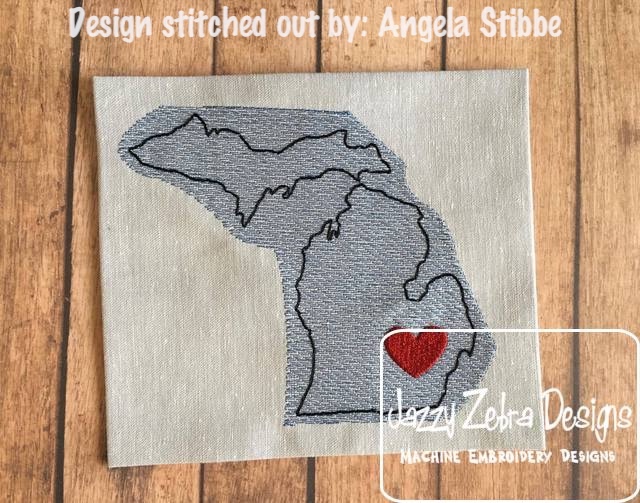 640x503 Michigan State Sketch Embroidery Design - Michigan Sketch