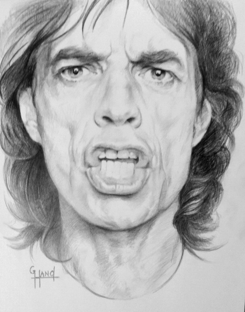 785x1000 Mick Jagger By Greg A Drawing From Your Photo - Mick Jagger Sketch