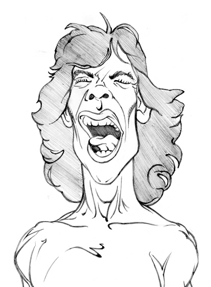 413x563 Mick Jagger Sketch By Boyddesign - Mick Jagger Sketch