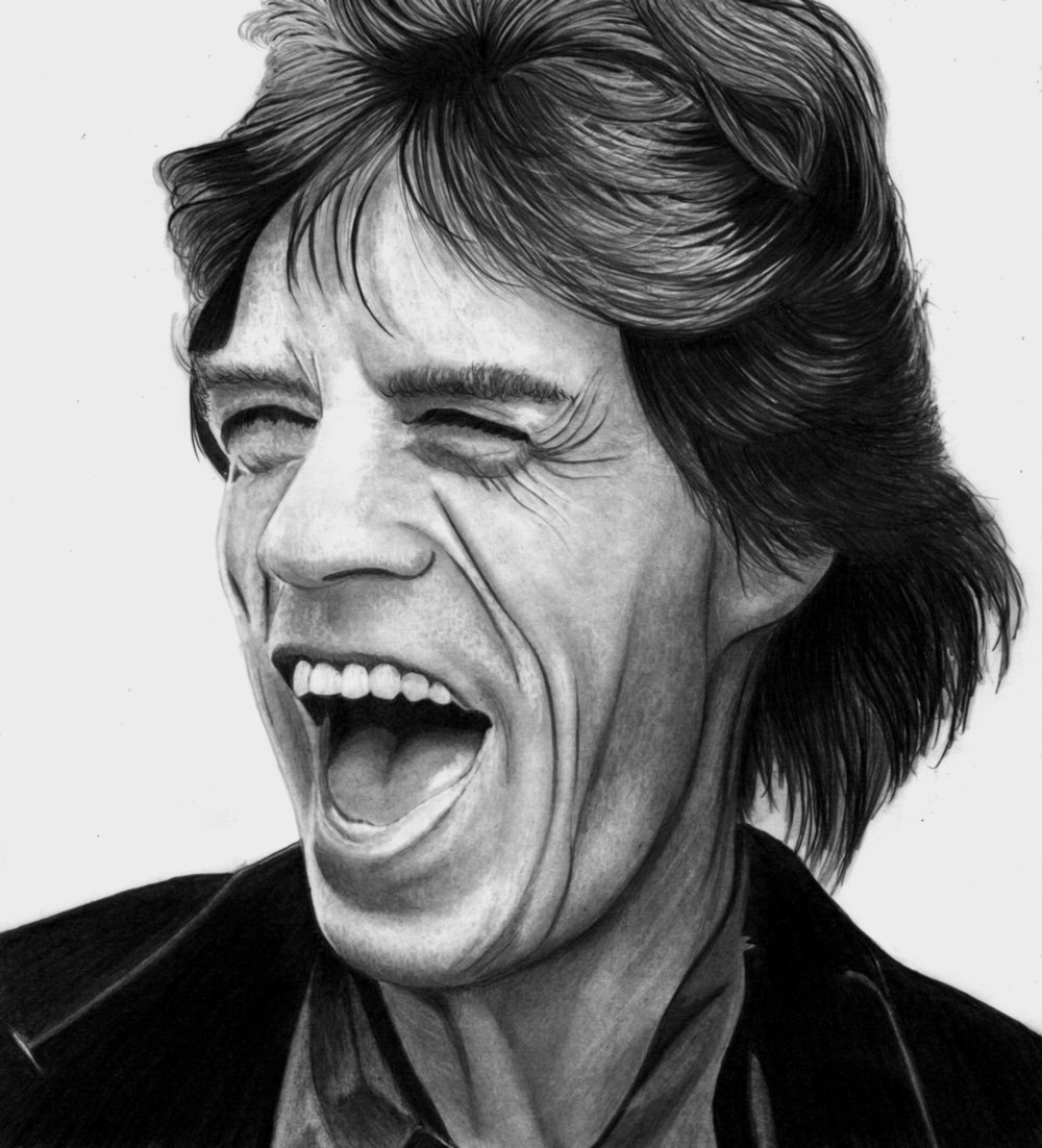 1000x1102 Mick Jagger The Stowe Gallery Of Fine Art - Mick Jagger Sketch