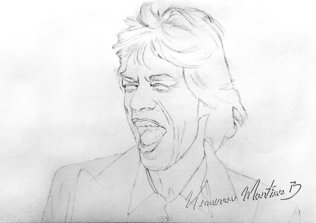 1024x724 Sketch Mick Jagger By Hemerson05 - Mick Jagger Sketch