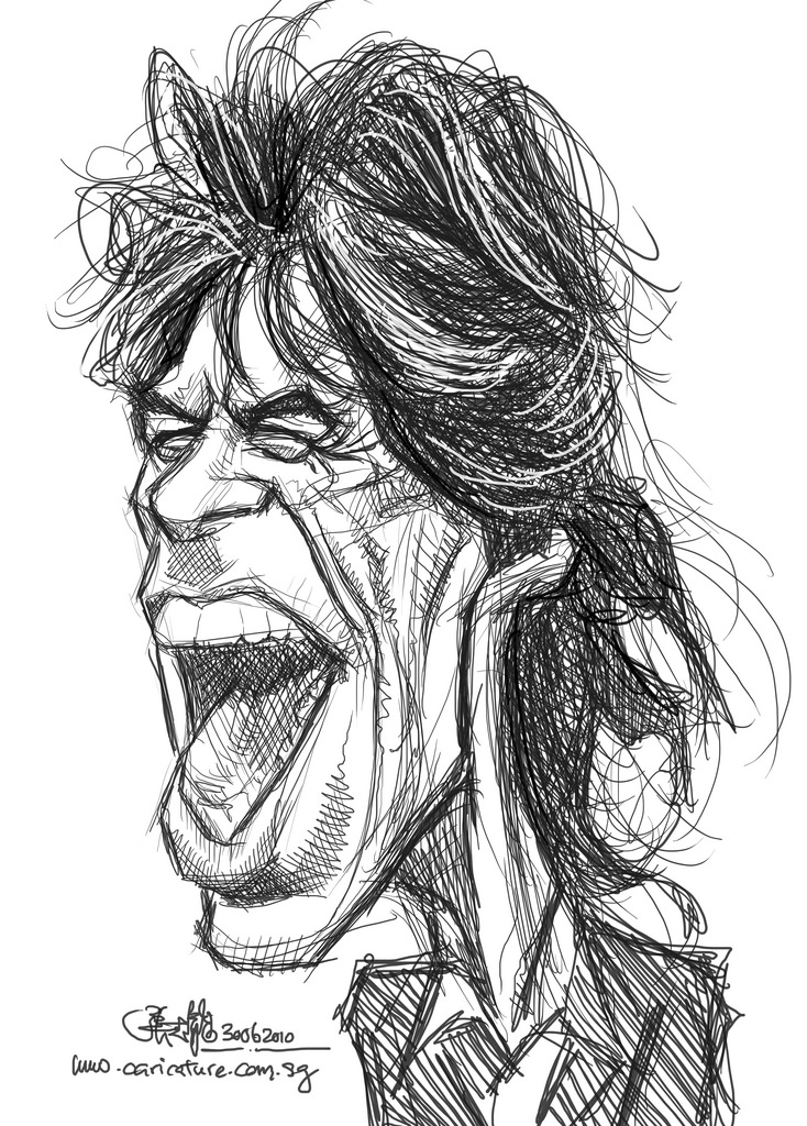 Mick Jagger Sketch at PaintingValley.com | Explore collection of Mick ...