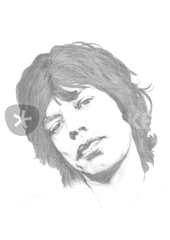 565x800 Mick Jagger Drawing Art Prints And Posters By Carl Seager - Mick Jagger Sketch