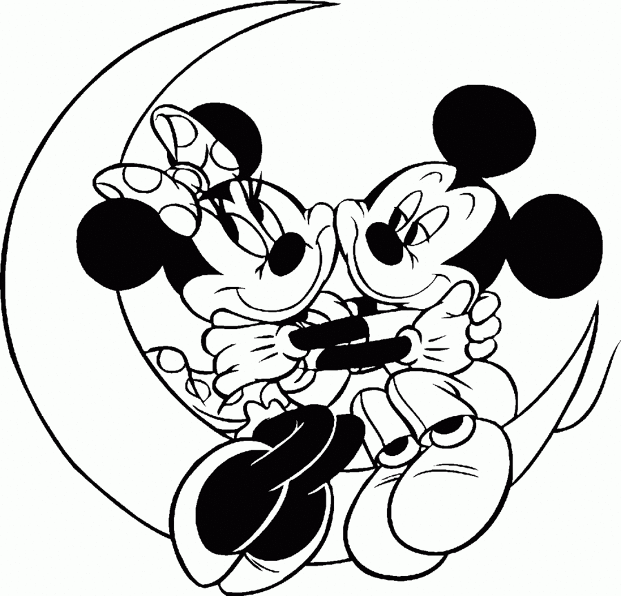 900x864 Clipart Resolution 14281371 - Mickey And Minnie Mouse Sketch