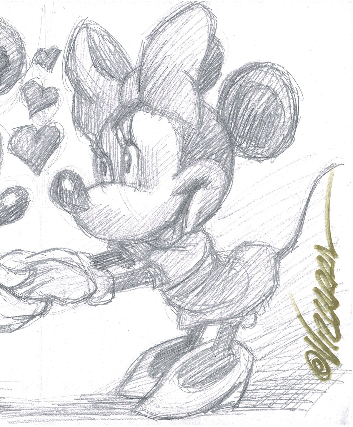 1200x1452 Mickey Amp Minnie Mouse - Mickey And Minnie Sketch