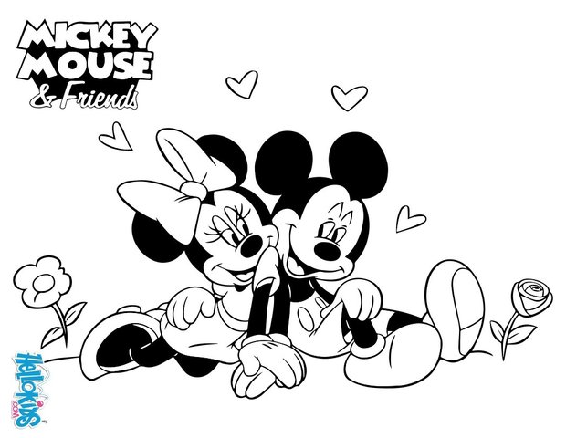 620x480 Mickey Mouse Coloring Pages, Drawing For Kids, Kids Crafts And - Mickey And Minnie Sketch