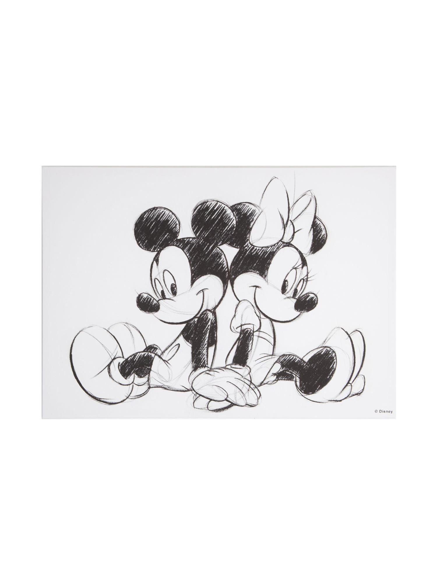 1500x2000 Buy Your Disney Frozen Retro Mickey Amp Minnie Sketch Canvas Online - Mickey And Minnie Sketch
